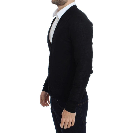 Costume National Black Fine Wool Button Cardigan SIG17806-3