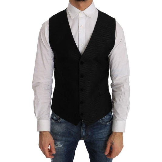 Dolce & Gabbana Black Polka Dot Pattern Vest TSH2074-1