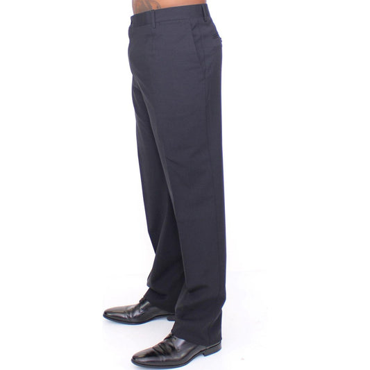 Dolce & Gabbana Black Wool Stretch Pleated Pants HAN10147-1