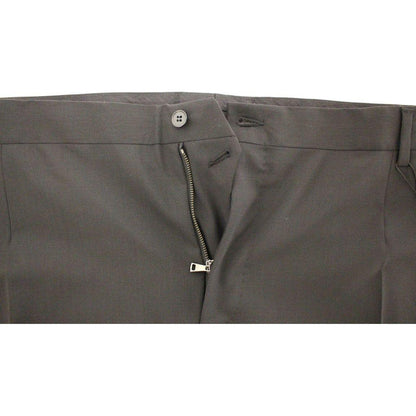 Dolce & Gabbana Black Wool Stretch Pleated Pants