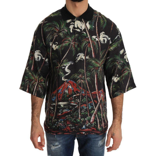 Dolce & Gabbana Black Volcano Sicily Short Sleeve T-Shirt TSH2285-4