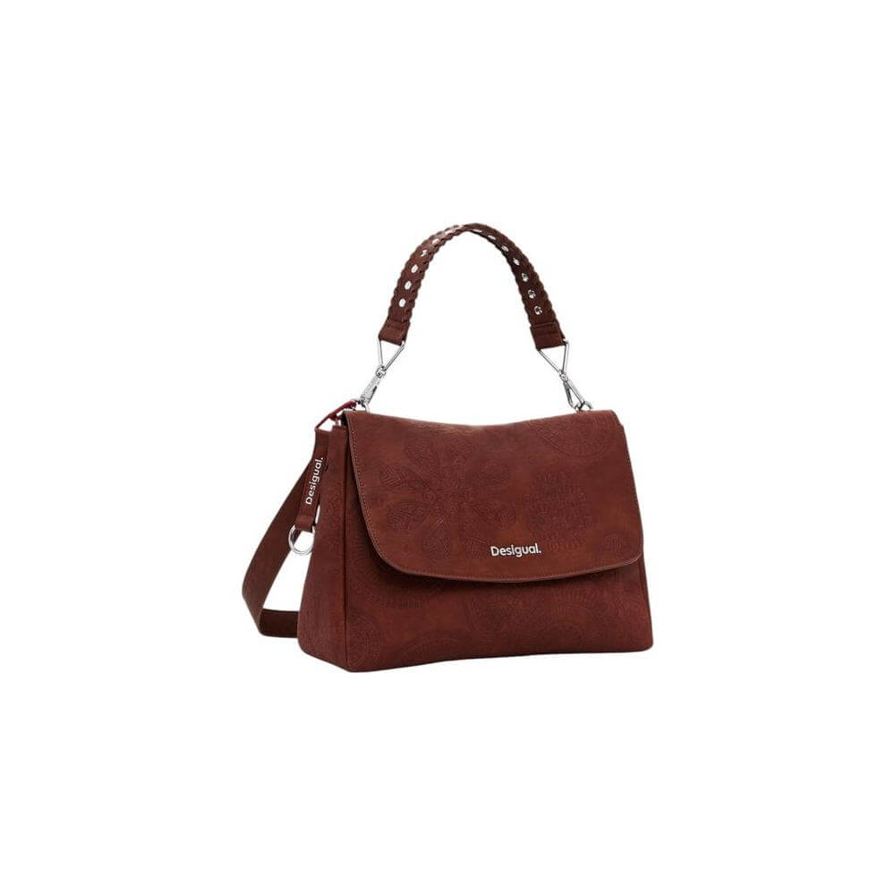 Front view with bag zipped and handles upright.