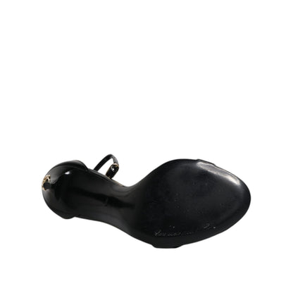 Dolce & Gabbana Black KEIRA Heels Ankle Strap Sandals Shoes