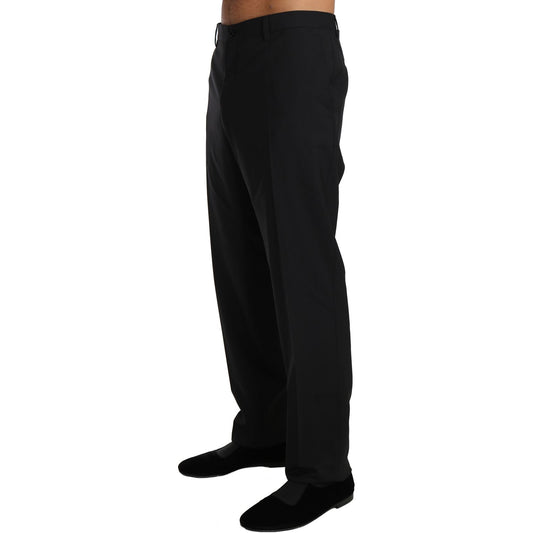 Dolce & Gabbana Black Wool Stretch Formal Trousers BYX1282-1
