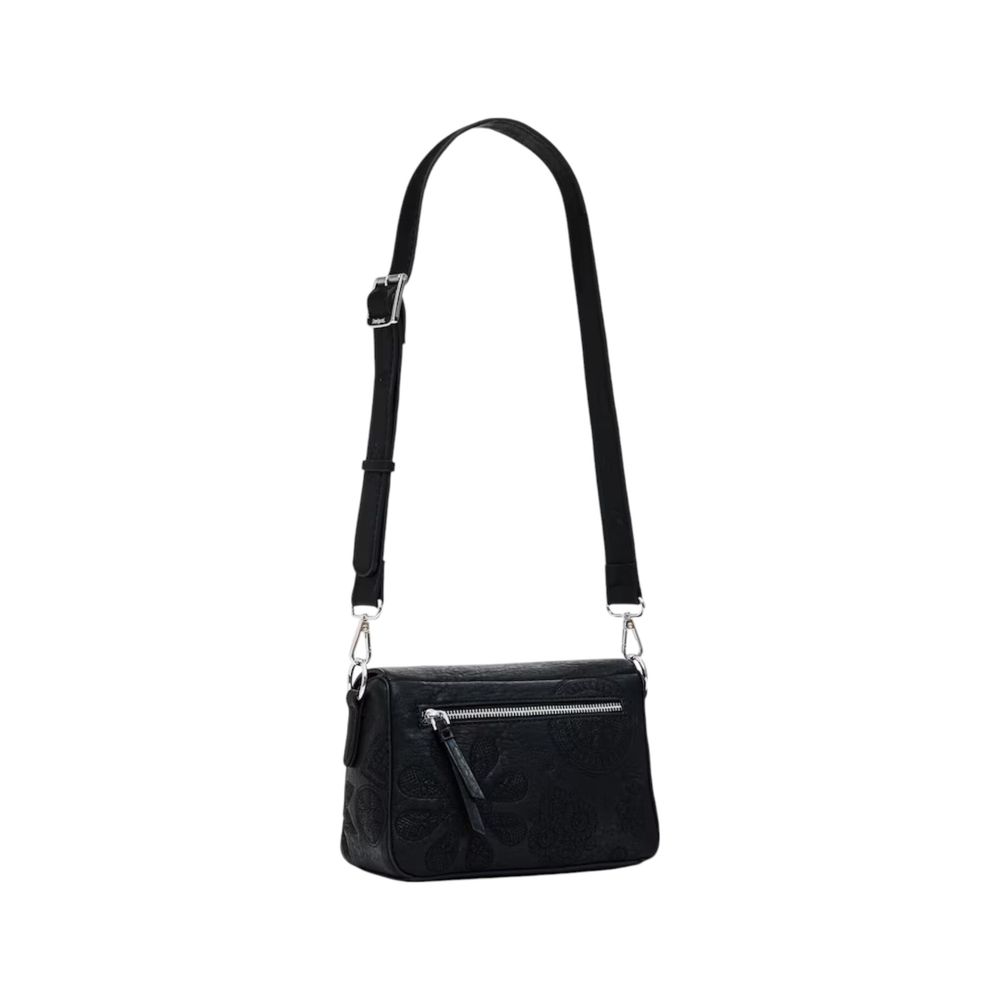 Front view with bag zipped and handles upright.