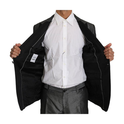 Dolce & Gabbana Gray Patterned MARTINI 2 Piece Suit