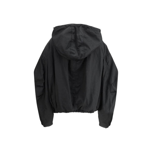 The Attico Nylon Windbreaker Jacket The Attico Dark Slate Gray