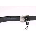 Dolce & Gabbana White Blue Silk Bowtie Leather Belt Gift Box Set BT115-115
