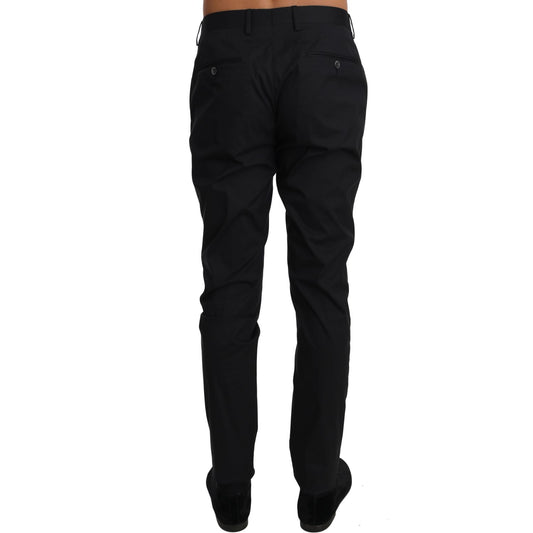 Dolce & Gabbana Black Cotton Stretch Formal Trousers Pants PAN61127-50