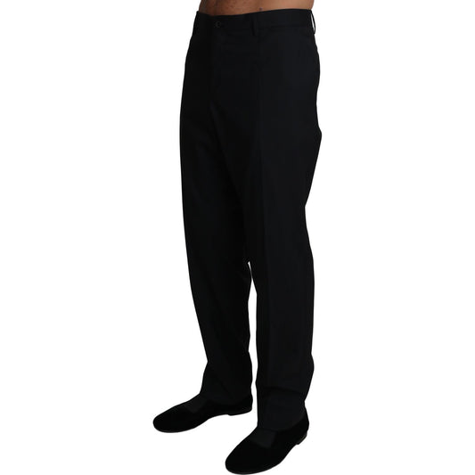 Dolce & Gabbana Black Wool Stretch Dress Trousers Pants PAN61130-54