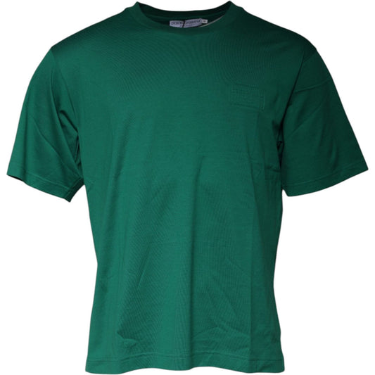 Dolce & Gabbana Green Logo Crew Neck Short Sleeves T-shirt TSH87441-48