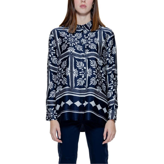 Street One Blue Viscose Shirt ST-14212800010-IT36|XXS