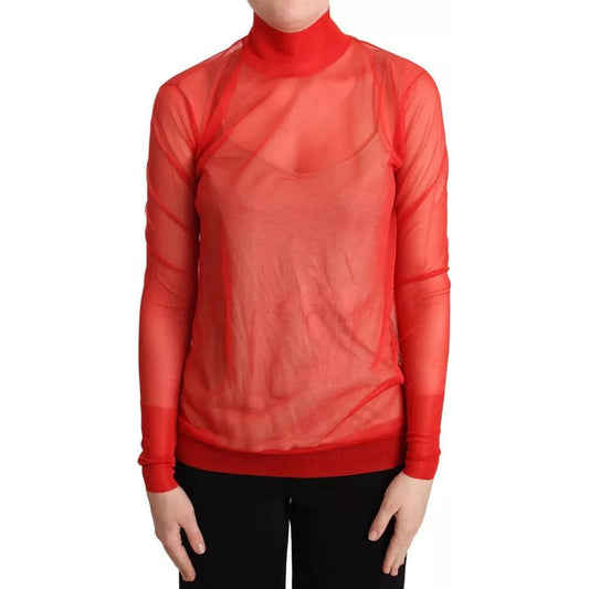 Dolce & Gabbana Orange Semi Transparent Blouse Sweater TSH6860-38