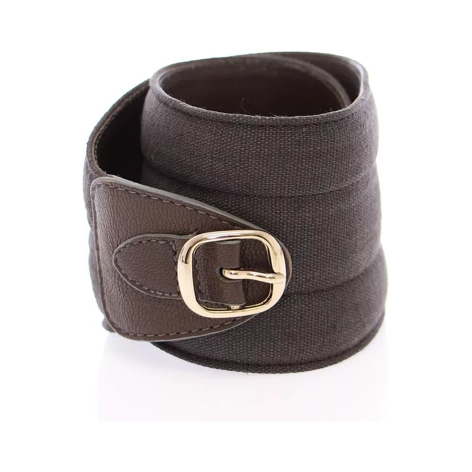 Dolce & Gabbana Brown D&G Leather Linnen Logo Belt BHD10841-70