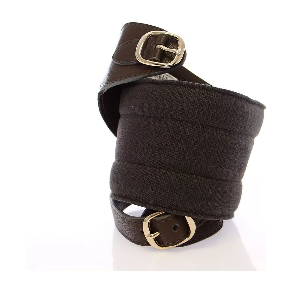 Dolce & Gabbana Brown D&G Leather Linnen Logo Belt BHD10841-70