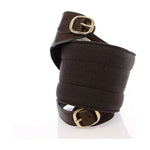 Dolce & Gabbana Brown D&G Leather Linnen Logo Belt BHD10841-70
