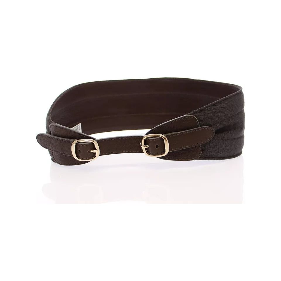 Dolce & Gabbana Brown D&G Leather Linnen Logo Belt BHD10841-70