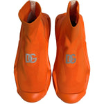 Dolce & Gabbana Orange Slip On Wave Socks Men Sneakers Shoes MV6969-44
