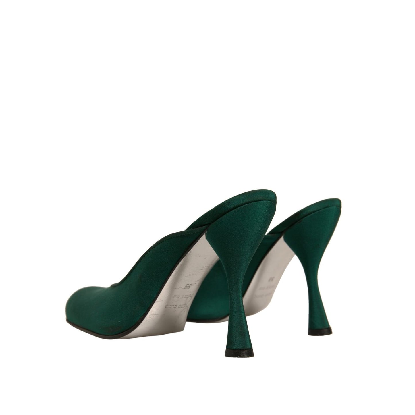 Dolce & Gabbana Green Suede Leather High Heel Pumps Shoes