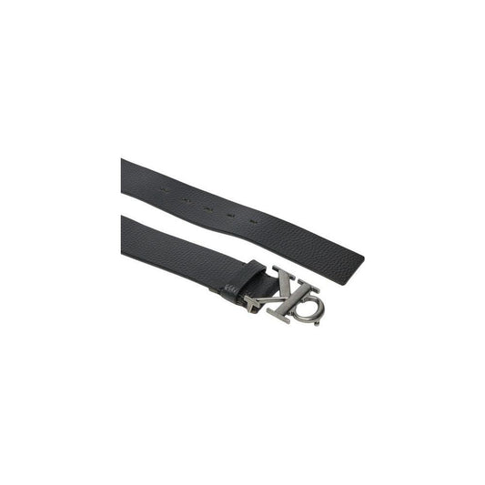 Calvin Klein Jeans Black Leather Belt CA-16496300009-85 CM / 34 INCHES