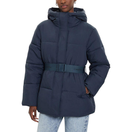 Calvin Klein Jeans Blue Nylon Jackets & Coat Calvin Klein Jeans Dark Slate Gray