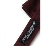 Dolce & Gabbana Burgundy Silk Bowty DO-829366520047735-ONE SIZE