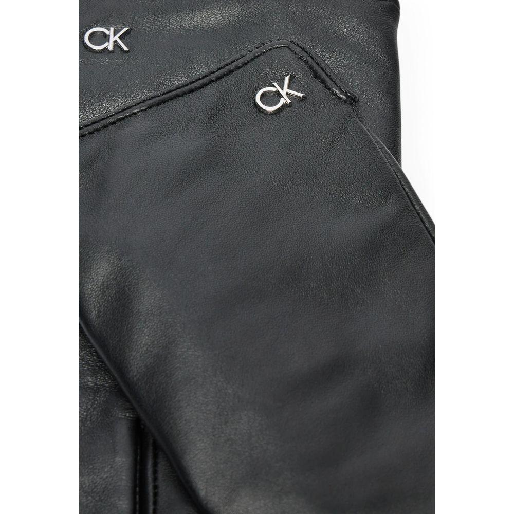 Calvin Klein Black Leather Glove CA-16494500009-S/M