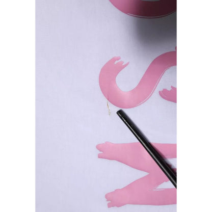 MSGM White Logo Print Cotton T-shirt Short Sleeves Mini Dress