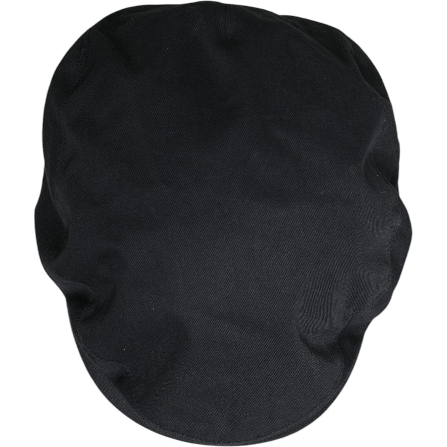 Dolce & Gabbana Black Cotton Newsboy Capello Cabbie Hat HAT9754-58