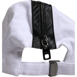 Dolce & Gabbana White Black Cotton Zip Baseball Cap HAT9777-58