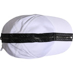 Dolce & Gabbana White Black Cotton Zip Baseball Cap HAT9777-58