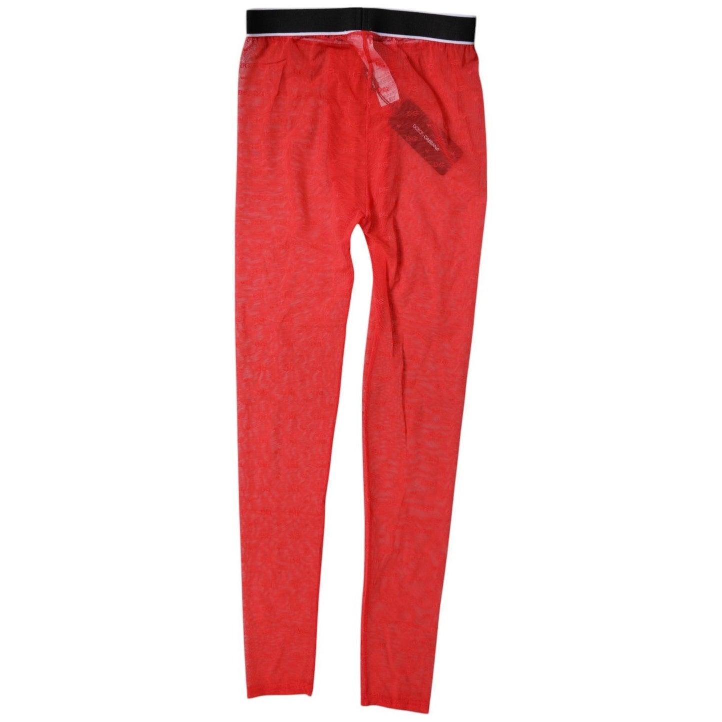 Dolce & Gabbana Red Logo Lace Lingerie Tight Pants Underwear BIK1970-2
