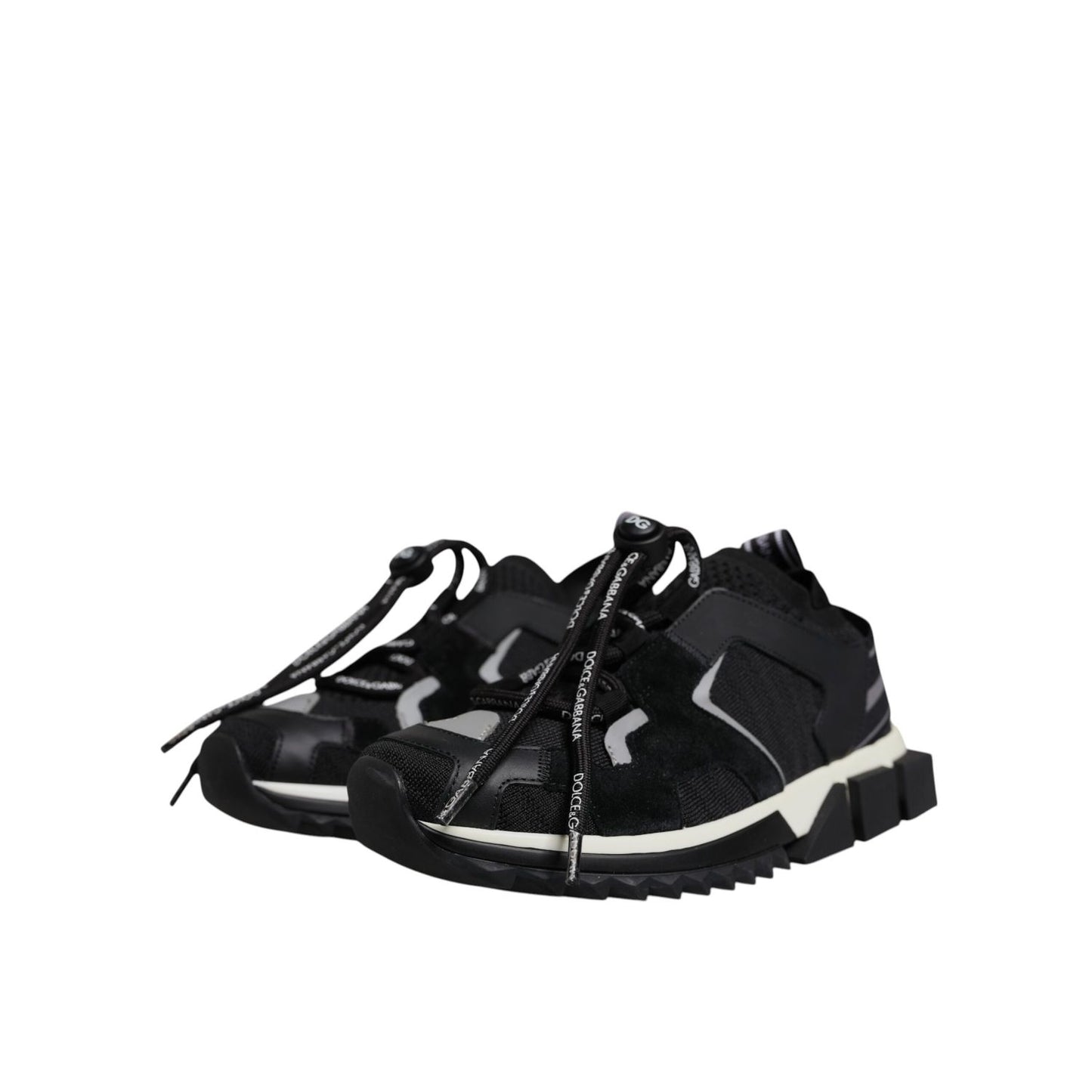 Dolce & Gabbana Black Mesh Sorrento Trekking Sneakers Shoes
