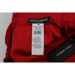 Dolce & Gabbana Red Silk Roses Sicily Shorts SIG20125-1
