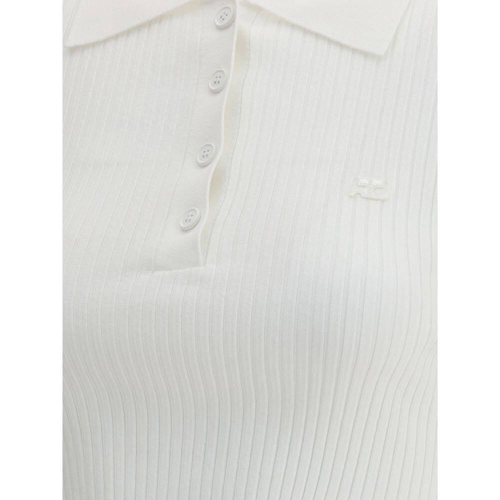 Courrèges Cropped Polo Shirt CO-125MPO046FI00010001-S