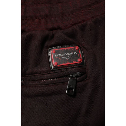 Dolce & Gabbana Bordeaux Cotton Bermuda Sweatshorts Shorts