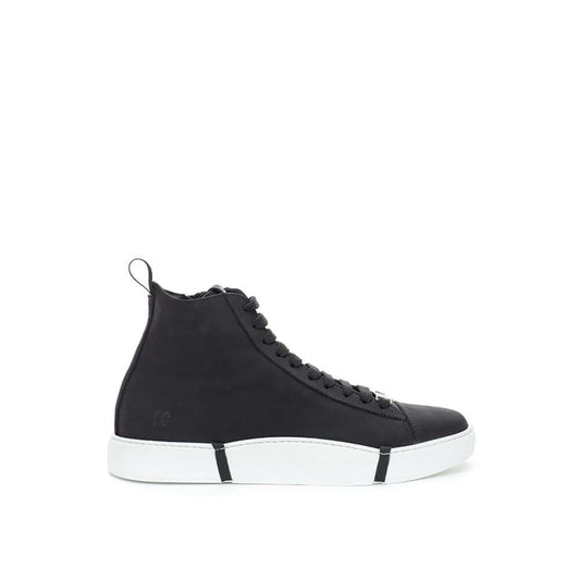 Roberto Cavalli Elegant Suede Sneakers in Chic Black Roberto Cavalli Dark Slate Gray