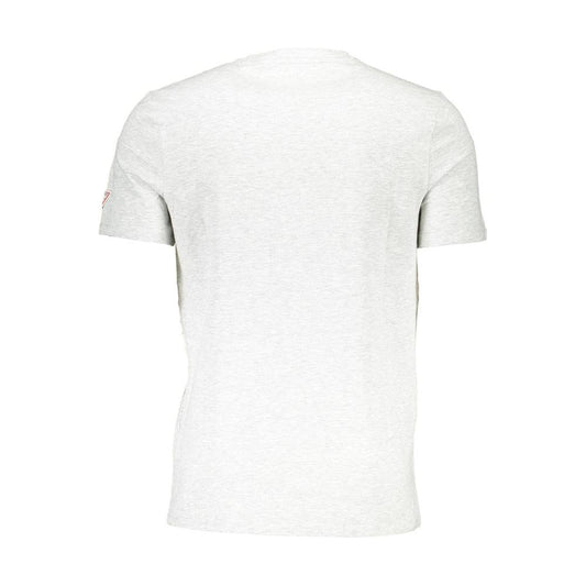 Guess Jeans Gray Cotton Men T-Shirt Guess Jeans White Smoke
