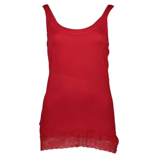 Silvian Heach Red Cotton Women Tank SI-1965-XS