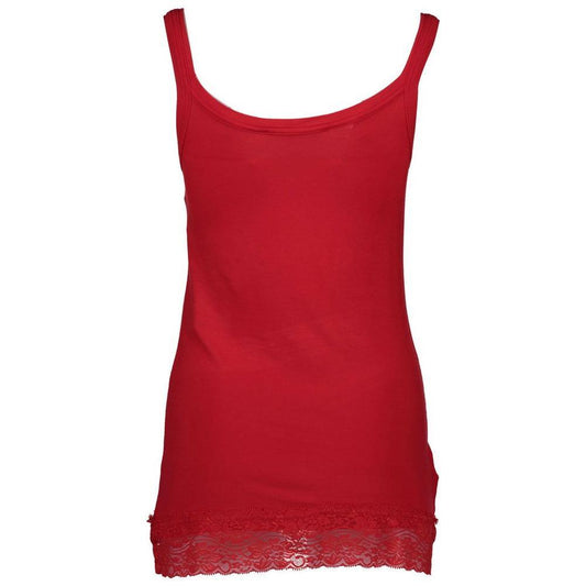 Silvian Heach Red Cotton Women Tank SI-1965-XS