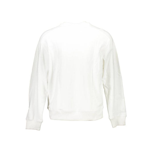 Calvin Klein White Cotton Men Sweater Calvin Klein White Smoke