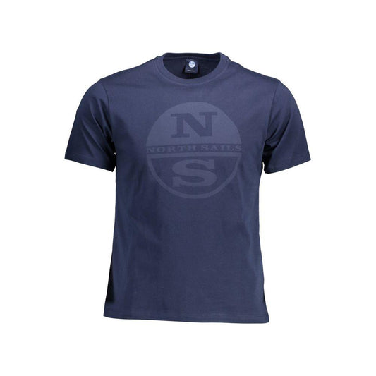 North Sails Blue Cotton Men T-Shirt North Sails Dark Slate Gray