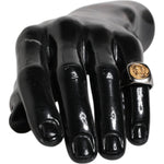 Dolce & Gabbana Silver Tone Engraved Two Color Real Brass Ring SMY10464-60