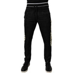 Dolce & Gabbana Black Mid Waist Jogger Men Sweatpants Pants PAN75224-44