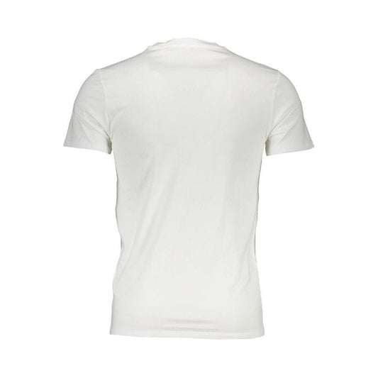 Guess Jeans White Cotton Men T-Shirt Guess Jeans Light Gray