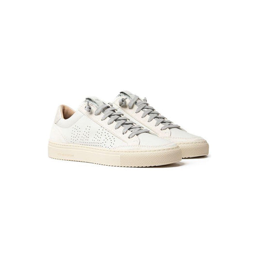 P448 White Leather Sneaker P448 Antique White