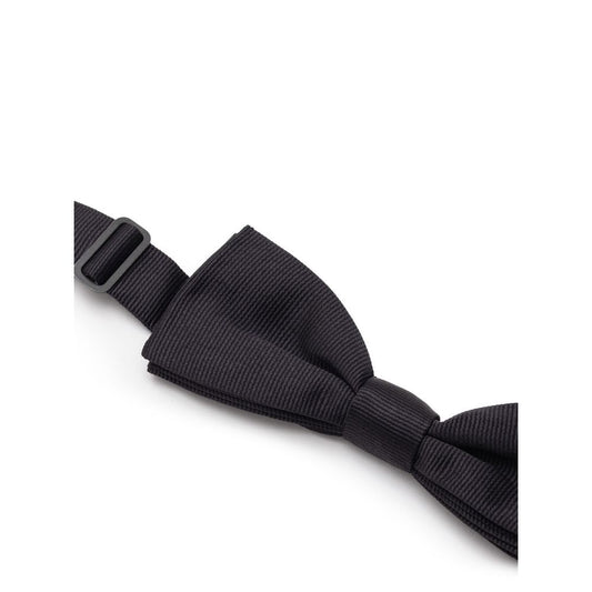 Dolce & Gabbana Black Silk Bowty DO-8283676-ONE SIZE