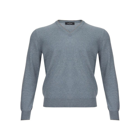 Gran Sasso Elegant Cashmere Sweater in Chic Gray Gran Sasso Slate Gray