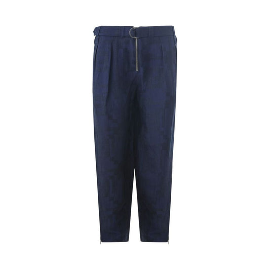 Emporio Armani Blue Linen Jeans & Pant Emporio Armani Dark Slate Gray