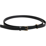 Dolce & Gabbana Black Calf Leather Gold Metal Buckle Belt BEL9277-90